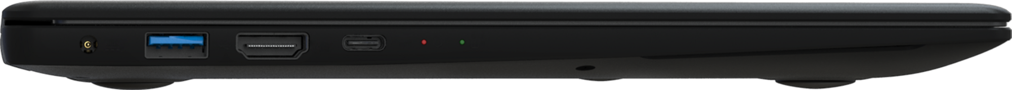 StarBook side view (left) StarBook showing available ports on the left hand side of the chassis
